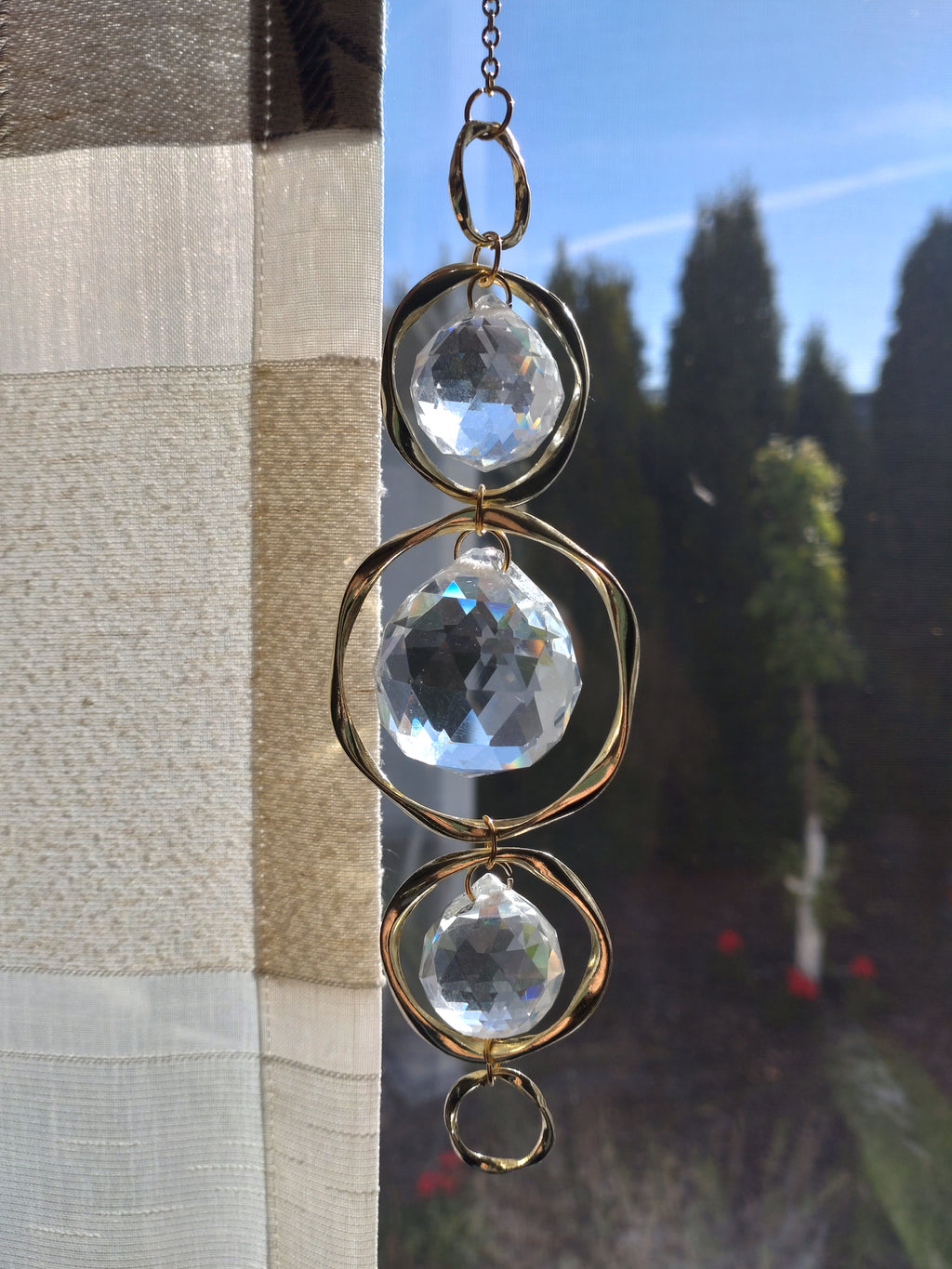 Kristall Sonnenfänger mit Regenbogen-Effekt – Fensterdeko & Gartendeko | Perl.RitH