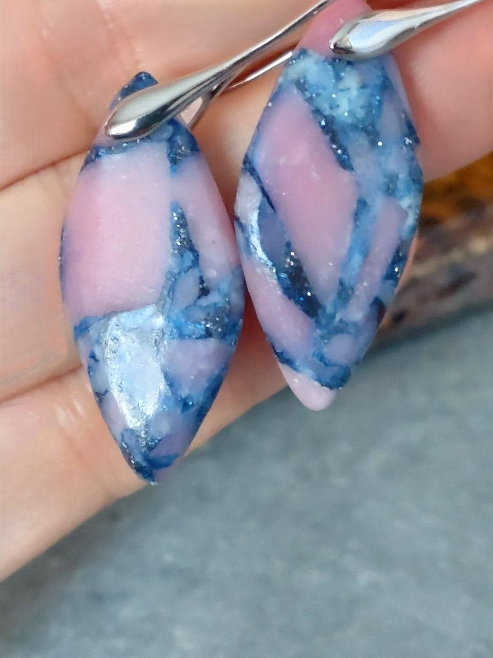 Meeressediment Jaspis Ohrringe – Boho Heilstein Schmuck | Perl.RitH
