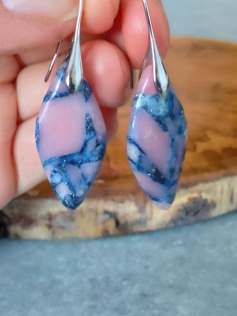 Meeressediment Jaspis Ohrringe – Boho Heilstein Schmuck | Perl.RitH