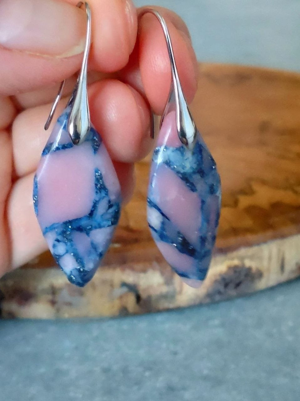 Meeressediment Jaspis Ohrringe – Boho Heilstein Schmuck | Perl.RitH